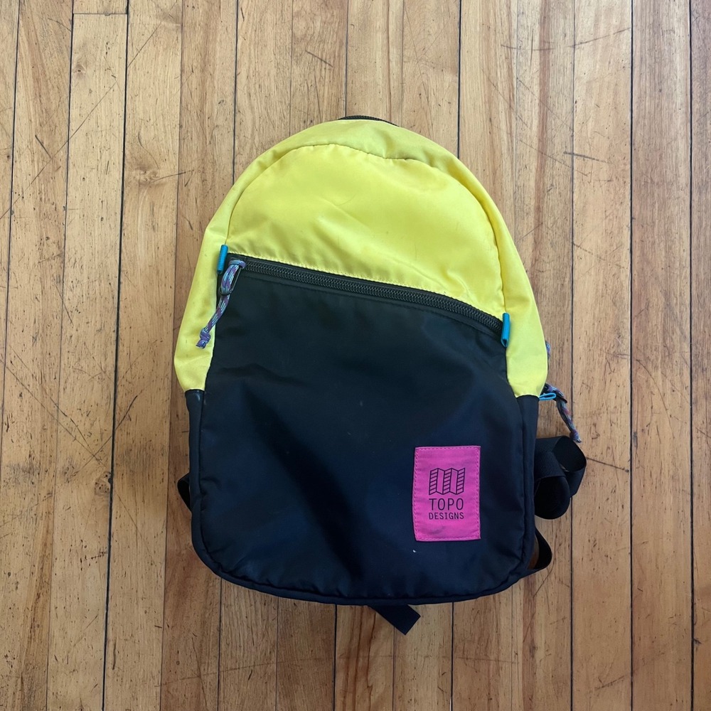 Topo Designs Light Backpack Yellow & Black High Vis Gorpcore